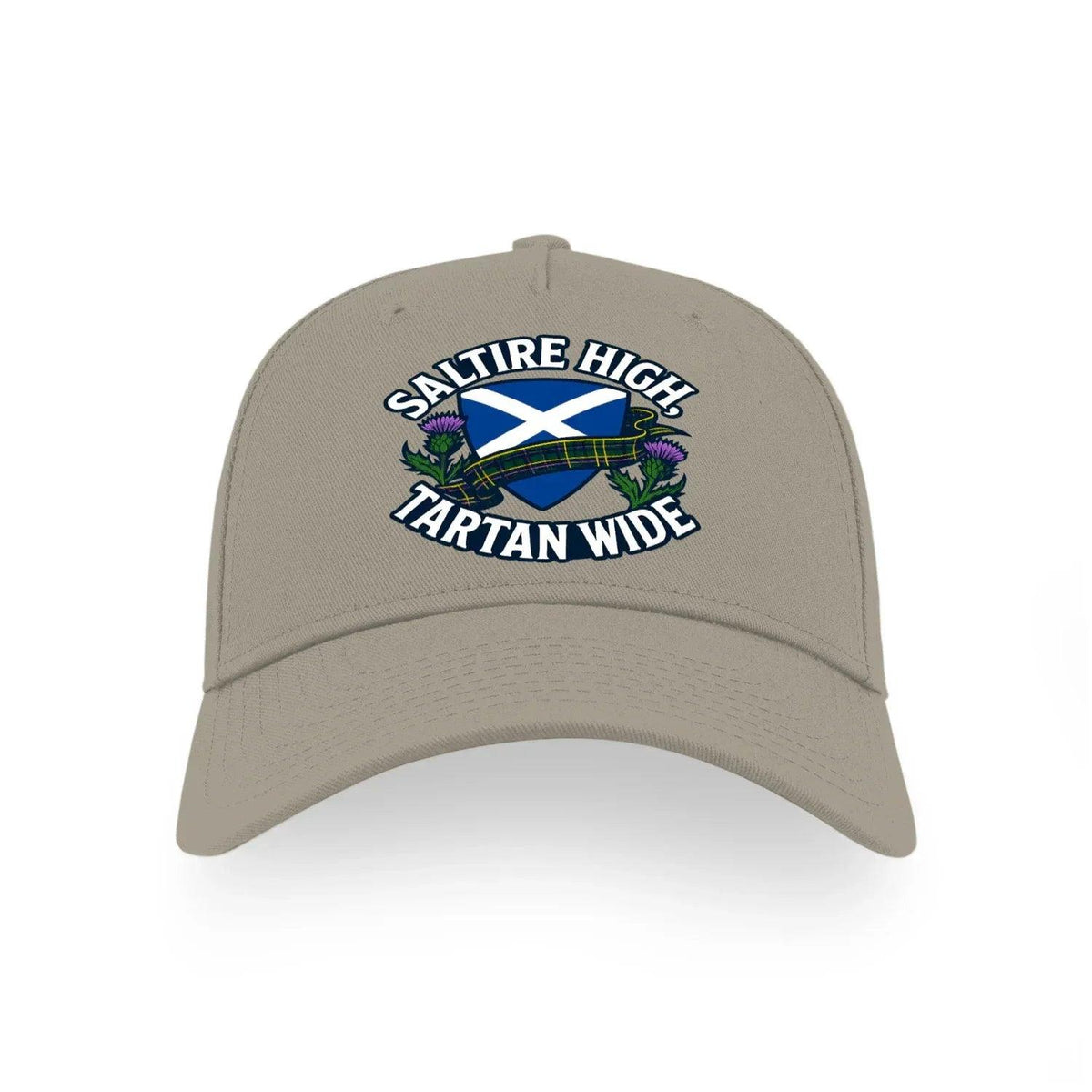 Scottish Baseball Cap - Saltire High Tartan Wide One Size - Celtic Wolfwear