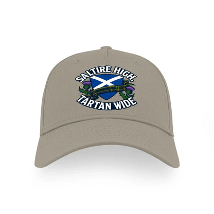 Scottish Baseball Cap - Saltire High Tartan Wide One Size - Celtic Wolfwear