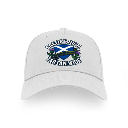Scottish Baseball Cap - Saltire High Tartan Wide One Size - Celtic Wolfwear