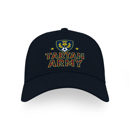 Scottish Baseball Cap - Tartan Army Adjustable Headwear - Celtic Wolfwear