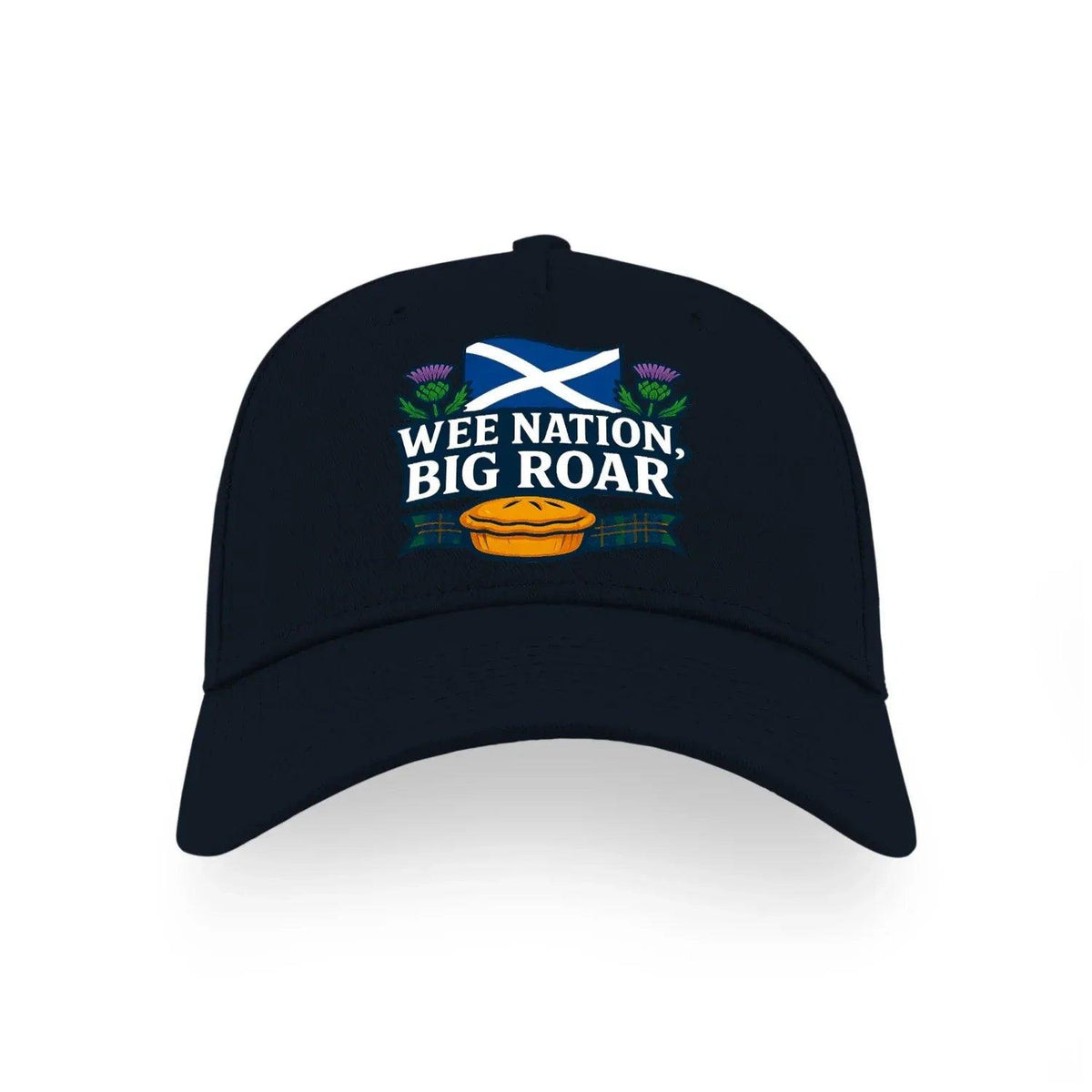 Scottish Baseball Cap - Wee Nation Big Roar, Adjustable - Celtic Wolfwear