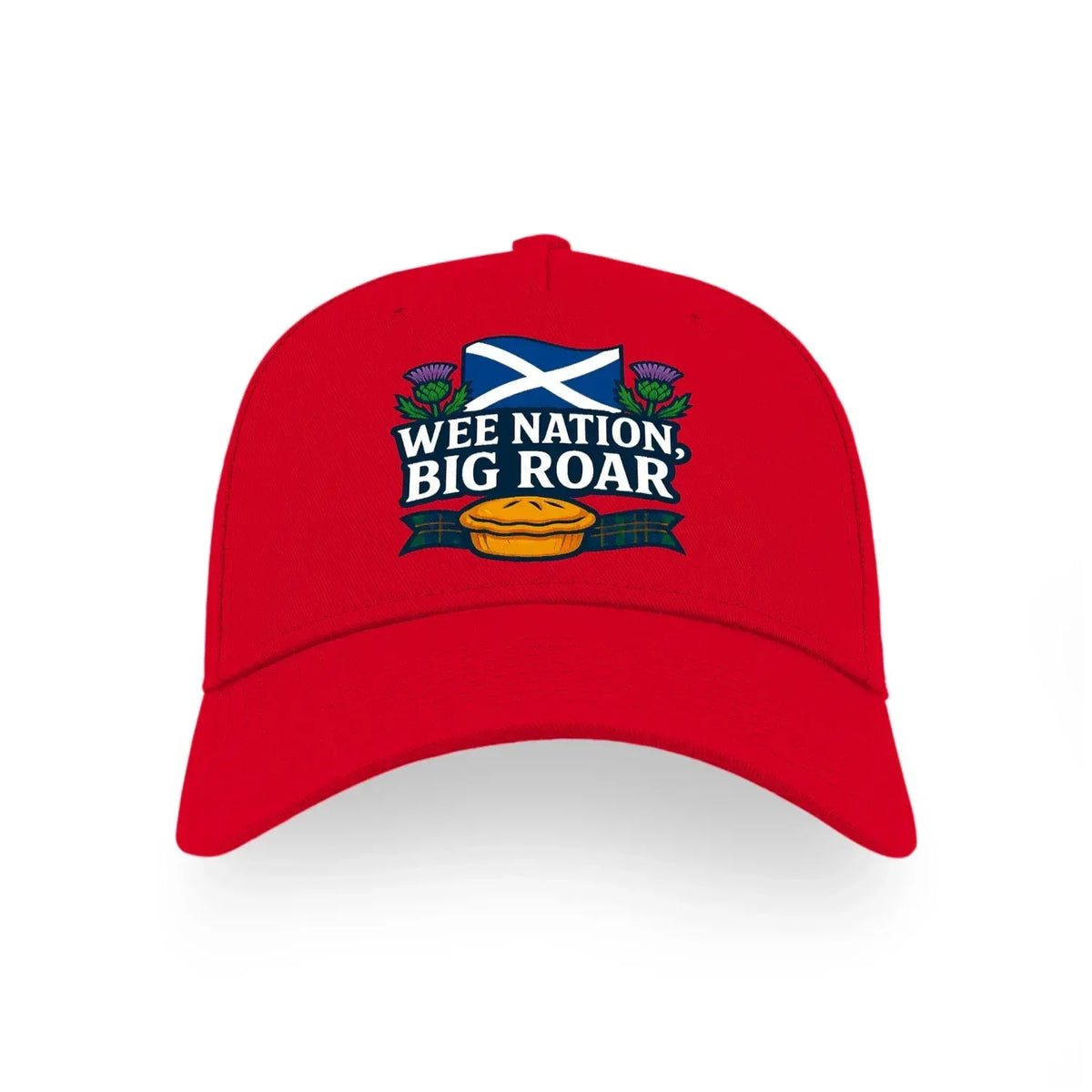 Scottish Baseball Cap - Wee Nation Big Roar, Adjustable - Celtic Wolfwear