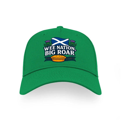 Scottish Baseball Cap - Wee Nation Big Roar, Adjustable - Celtic Wolfwear