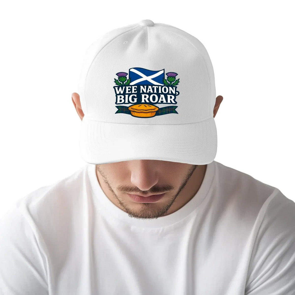 Scottish Baseball Cap - Wee Nation Big Roar, Adjustable - Celtic Wolfwear