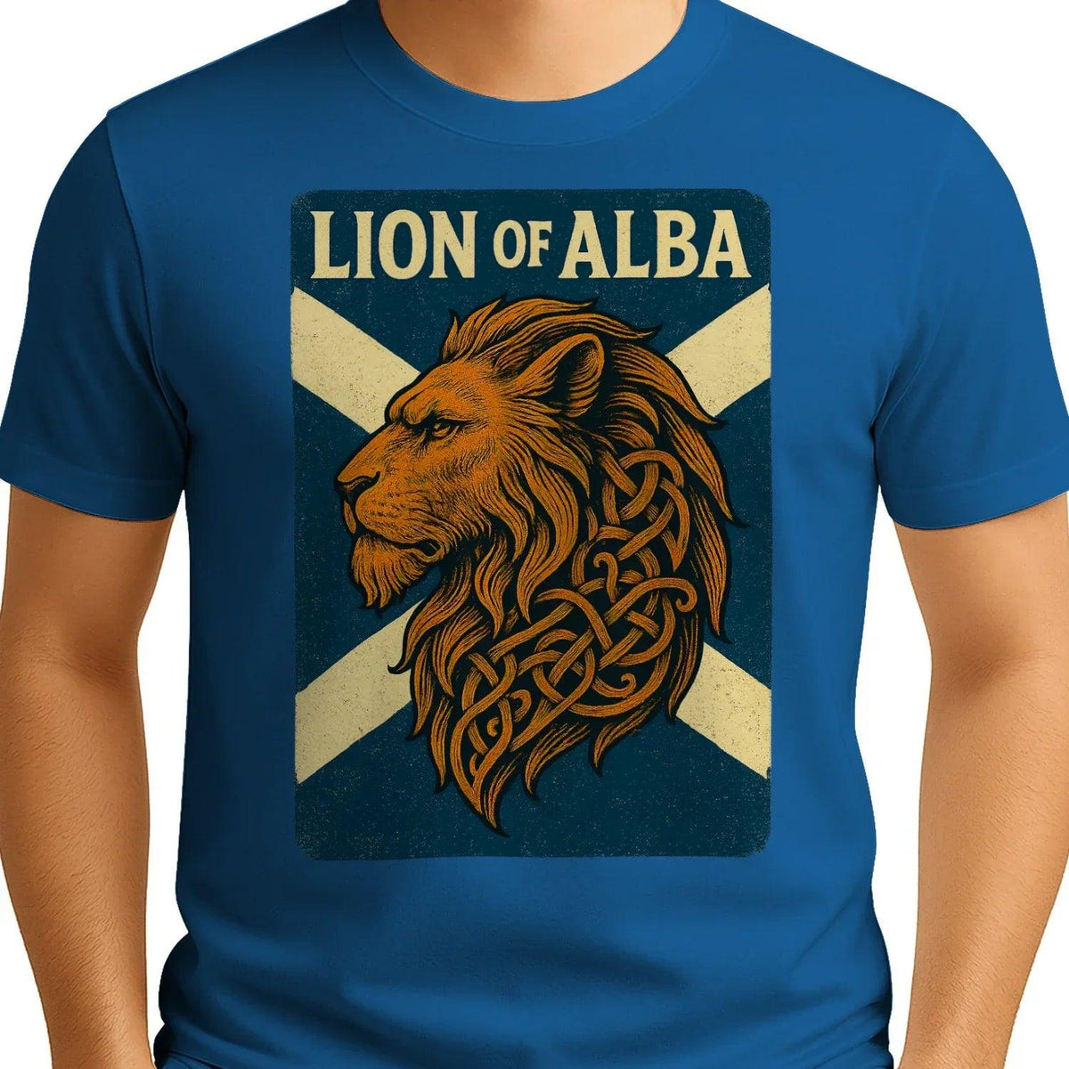Scottish Lion T-Shirt - Alba Saltire, Unisex Streetwear - Celtic Wolfwear