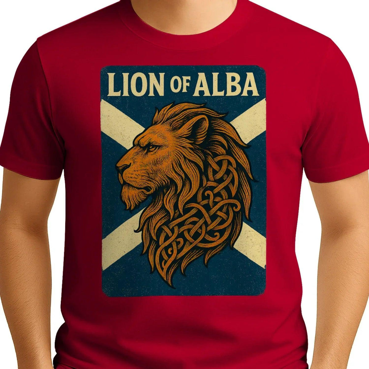 Scottish Lion T-Shirt - Alba Saltire, Unisex Streetwear - Celtic Wolfwear