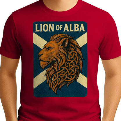 Scottish Lion T-Shirt - Alba Saltire, Unisex Streetwear - Celtic Wolfwear