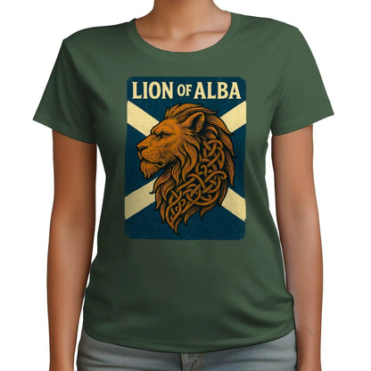 Scottish Lion T-Shirt - Alba Saltire, Unisex Streetwear - Celtic Wolfwear