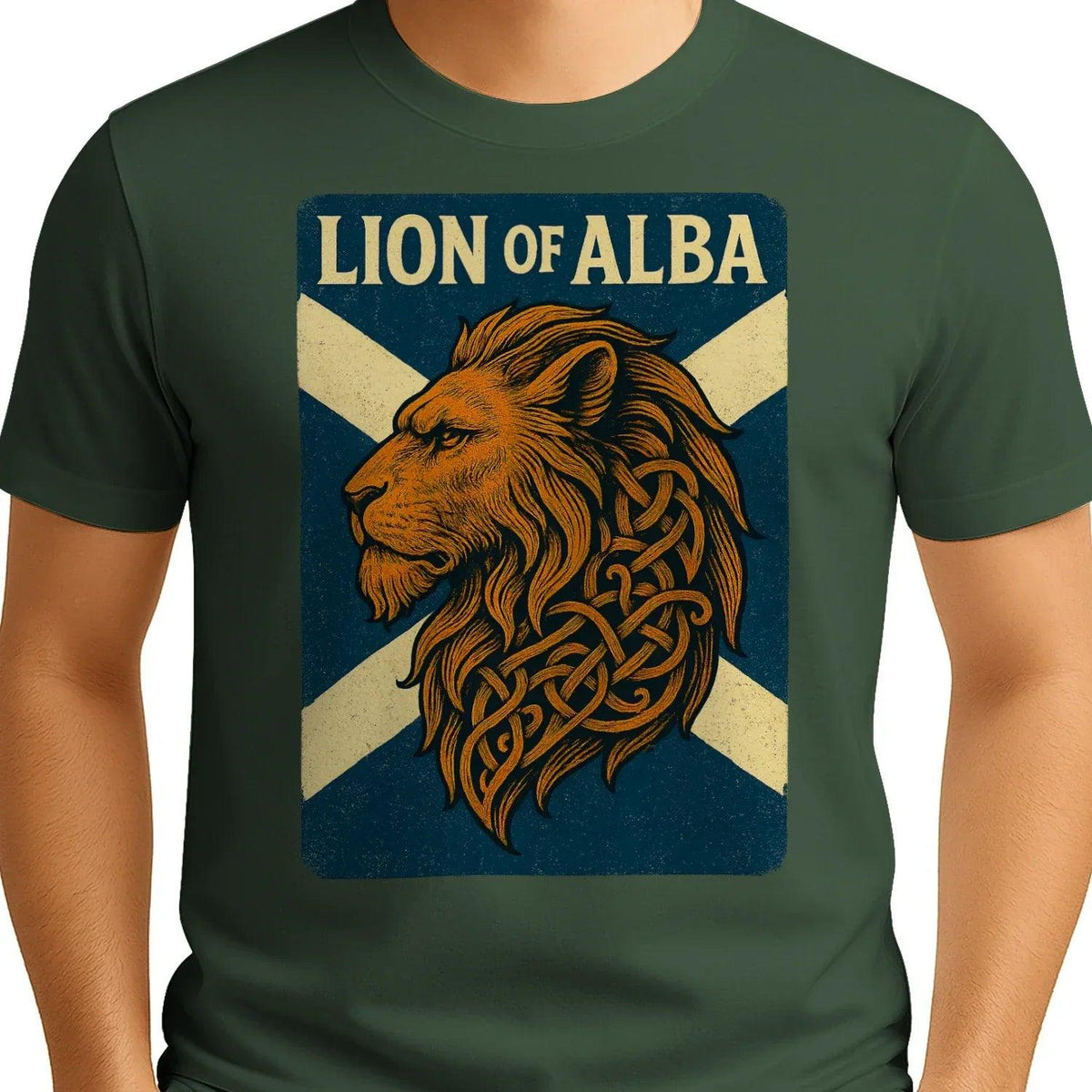 Scottish Lion T-Shirt - Alba Saltire, Unisex Streetwear - Celtic Wolfwear