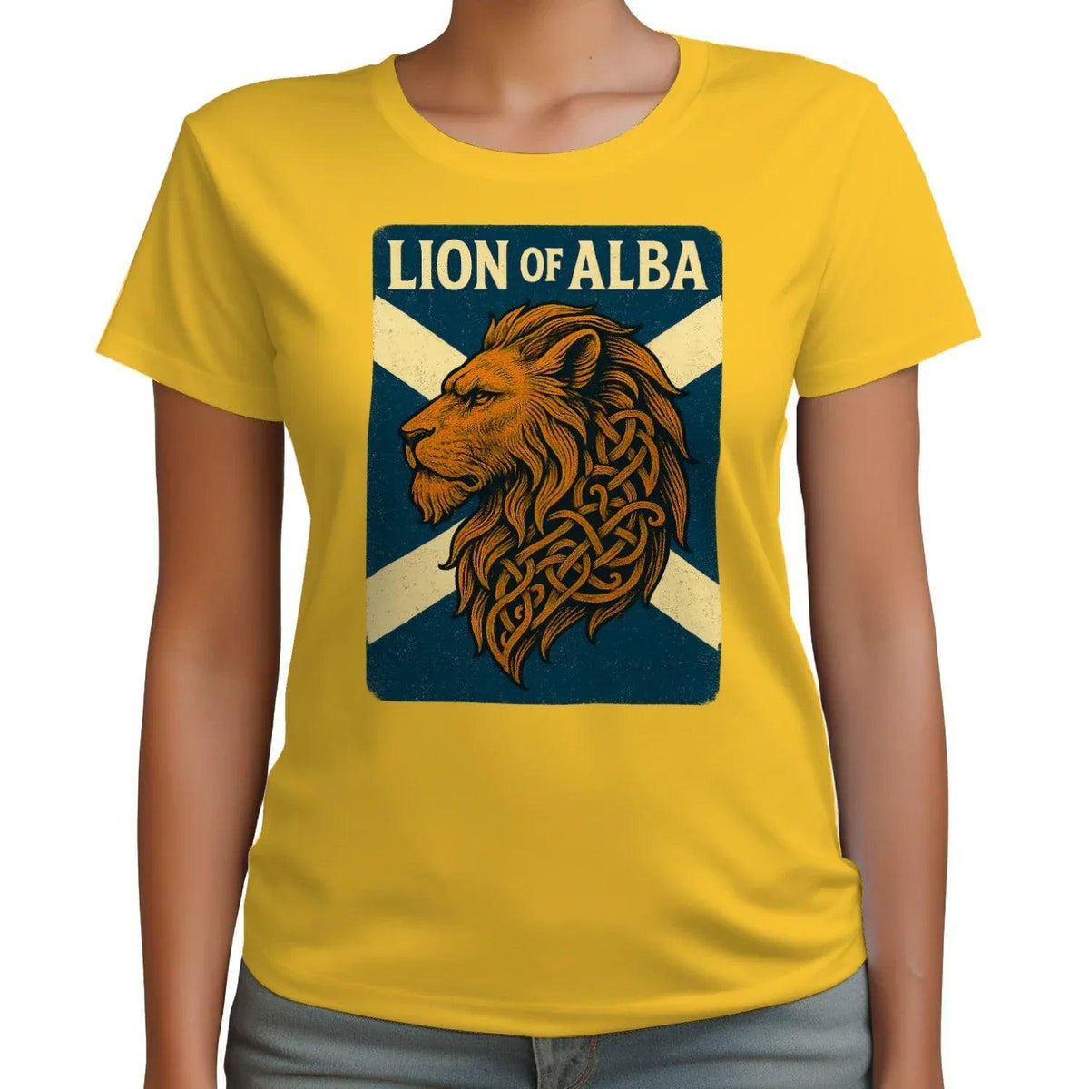 Scottish Lion T-Shirt - Alba Saltire, Unisex Streetwear - Celtic Wolfwear