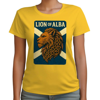 Scottish Lion T-Shirt - Alba Saltire, Unisex Streetwear - Celtic Wolfwear