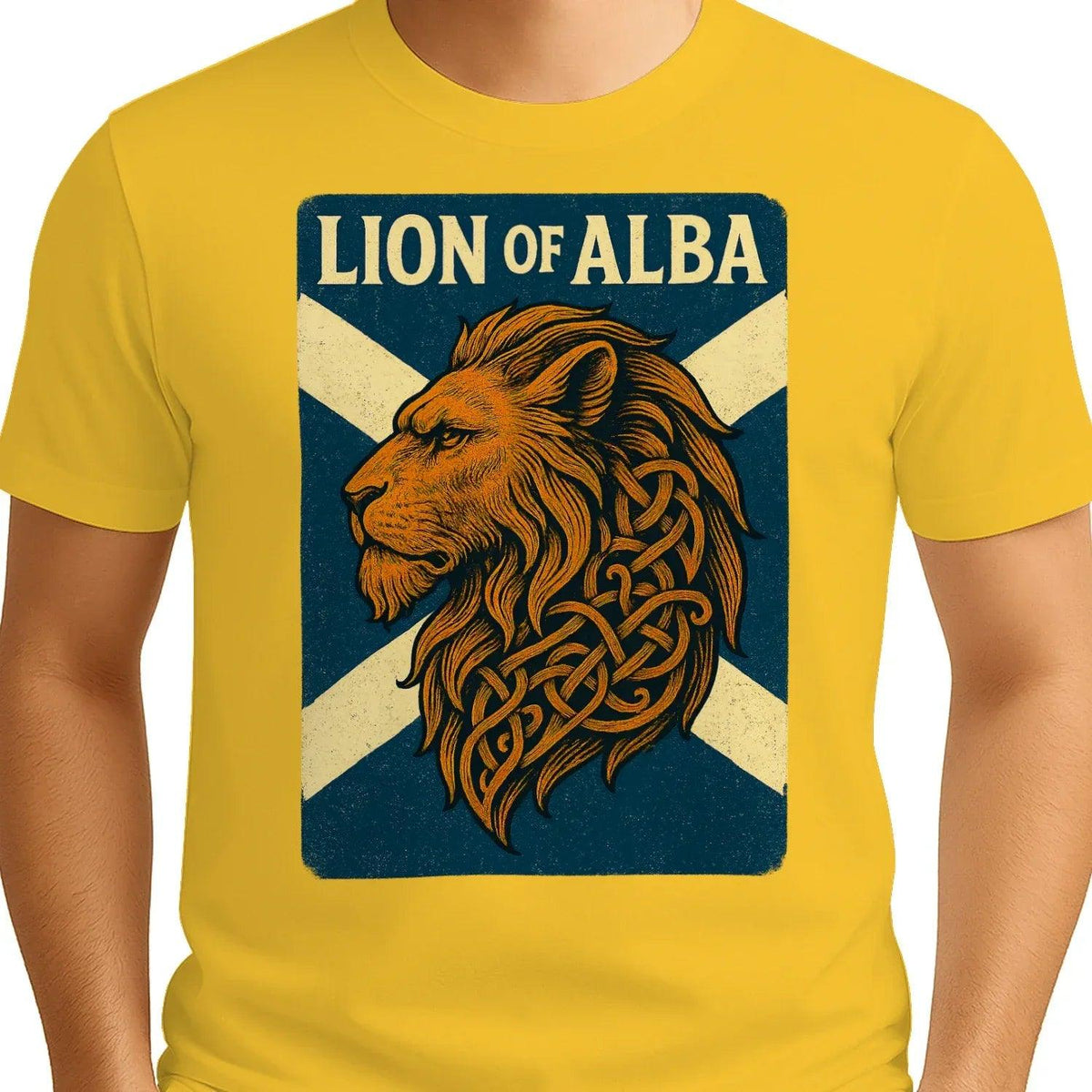 Scottish Lion T-Shirt - Alba Saltire, Unisex Streetwear - Celtic Wolfwear