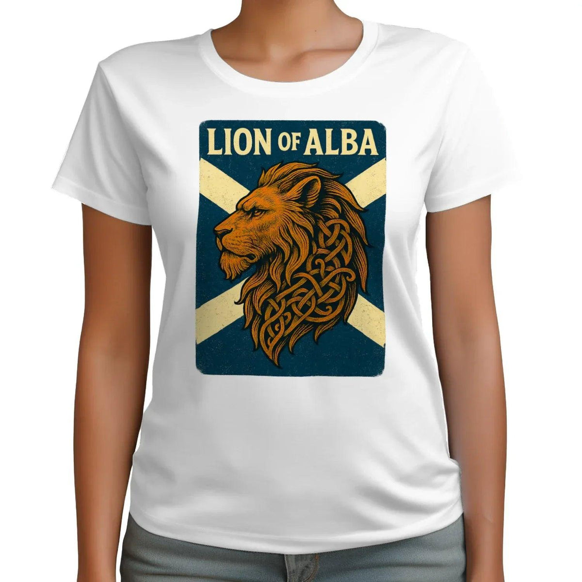 Scottish Lion T-Shirt - Alba Saltire, Unisex Streetwear - Celtic Wolfwear