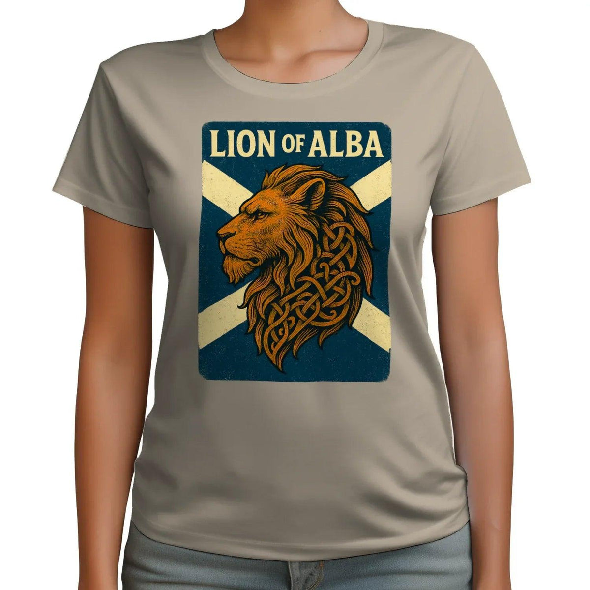Scottish Lion T-Shirt - Alba Saltire, Unisex Streetwear - Celtic Wolfwear