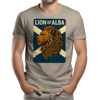 Scottish Lion T-Shirt - Alba Saltire, Unisex Streetwear - Celtic Wolfwear