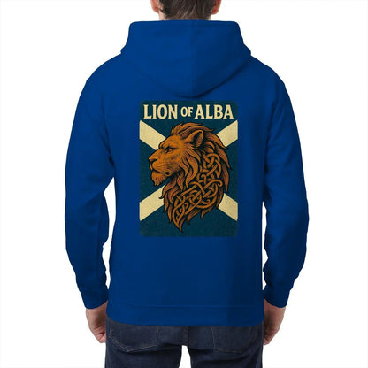 Scottish Lion Zip Hoodie - Original Heritage Crest Unisex - Celtic Wolfwear