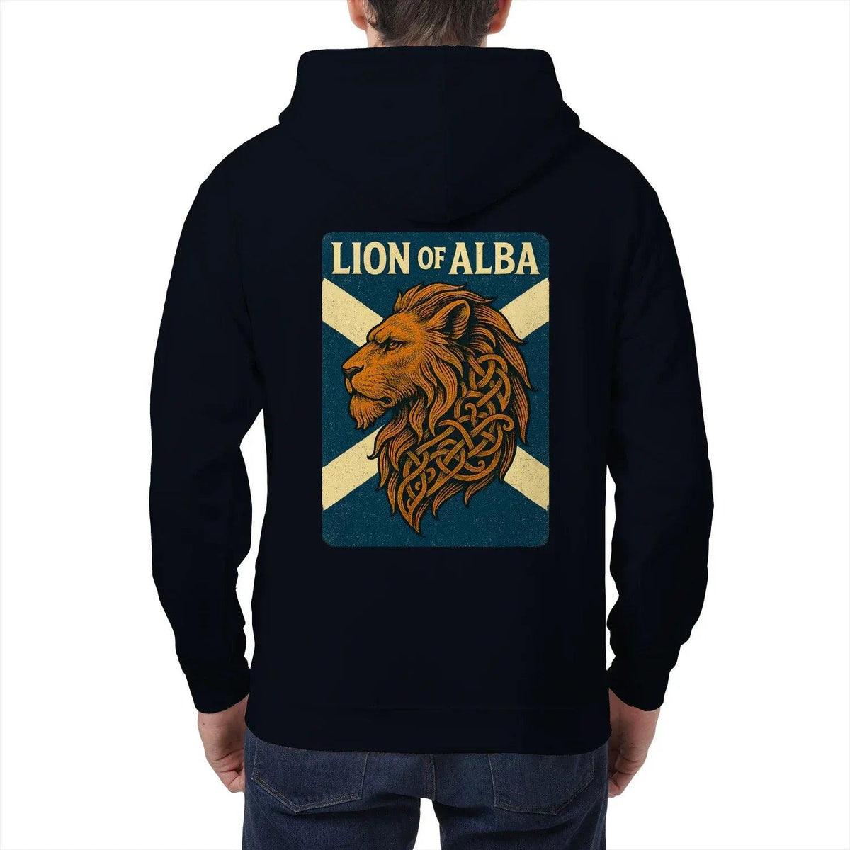 Scottish Lion Zip Hoodie - Original Heritage Crest Unisex - Celtic Wolfwear