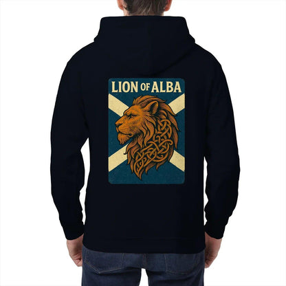 Scottish Lion Zip Hoodie - Original Heritage Crest Unisex - Celtic Wolfwear