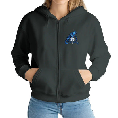 Scottish Lion Zip Hoodie - Original Heritage Crest Unisex - Celtic Wolfwear