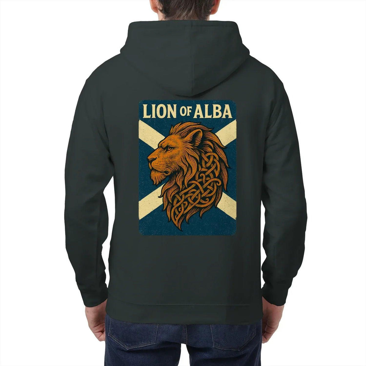 Scottish Lion Zip Hoodie - Original Heritage Crest Unisex - Celtic Wolfwear