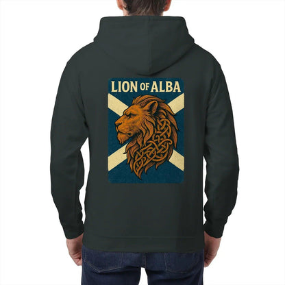 Scottish Lion Zip Hoodie - Original Heritage Crest Unisex - Celtic Wolfwear