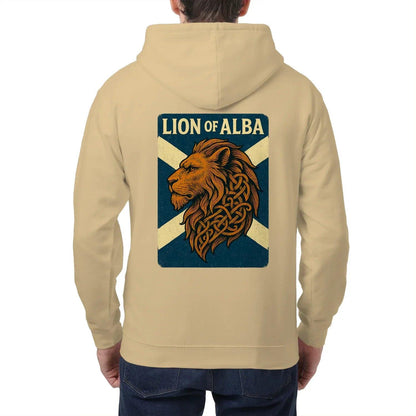 Scottish Lion Zip Hoodie - Original Heritage Crest Unisex - Celtic Wolfwear