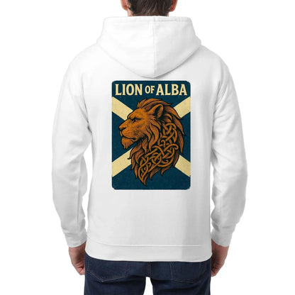 Scottish Lion Zip Hoodie - Original Heritage Crest Unisex - Celtic Wolfwear
