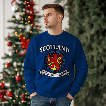 Scottish Sweatshirt - Alba Gu Bràth Crest Unisex Streetwear - Celtic Wolfwear