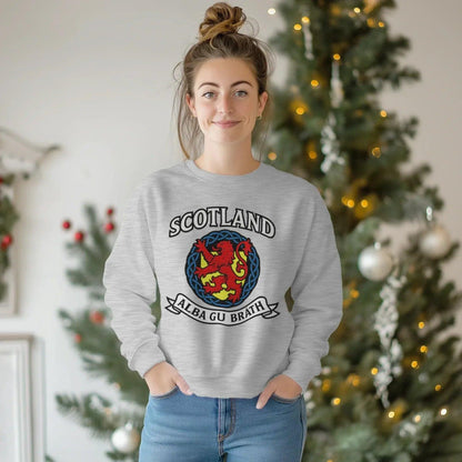 Scottish Sweatshirt - Alba Gu Bràth Crest Unisex Streetwear - Celtic Wolfwear