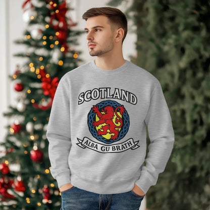 Scottish Sweatshirt - Alba Gu Bràth Crest Unisex Streetwear - Celtic Wolfwear