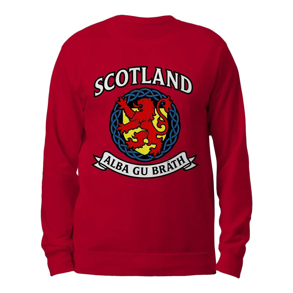 Scottish Sweatshirt - Alba Gu Bràth Crest Unisex Streetwear - Celtic Wolfwear