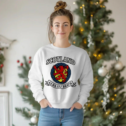 Scottish Sweatshirt - Alba Gu Bràth Crest Unisex Streetwear - Celtic Wolfwear