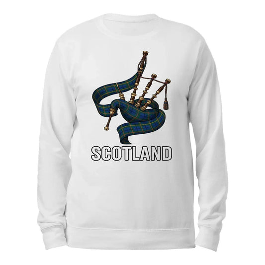 Scottish Sweatshirt - Bagpipes Premium Unisex Streetwear - Celtic Wolfwear