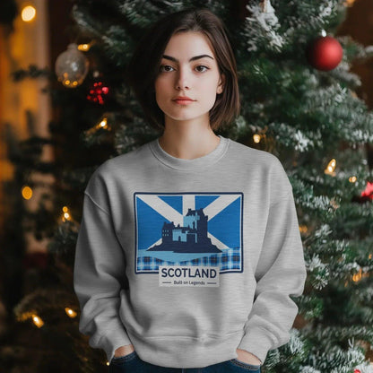 Scottish Sweatshirt - Built on Legends Unisex Streetwear - Celtic Wolfwear