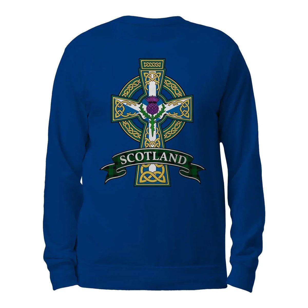 Scottish Sweatshirt - Cross, Unisex Matchday Streetwear - Celtic Wolfwear