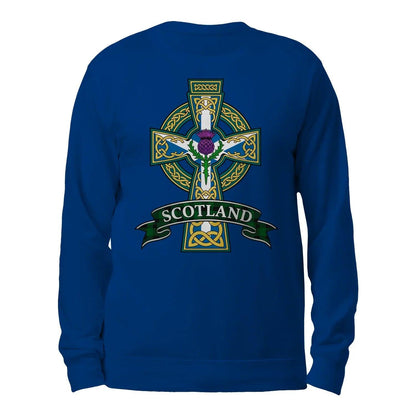Scottish Sweatshirt - Cross, Unisex Matchday Streetwear - Celtic Wolfwear
