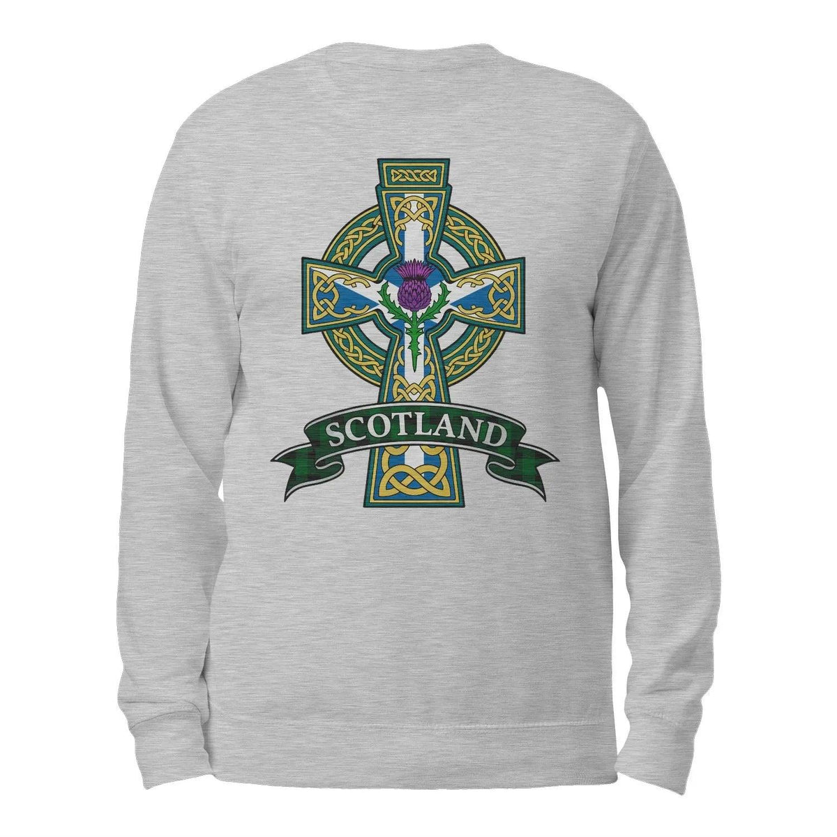 Scottish Sweatshirt - Cross, Unisex Matchday Streetwear - Celtic Wolfwear