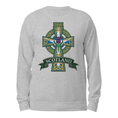 Scottish Sweatshirt - Cross, Unisex Matchday Streetwear - Celtic Wolfwear