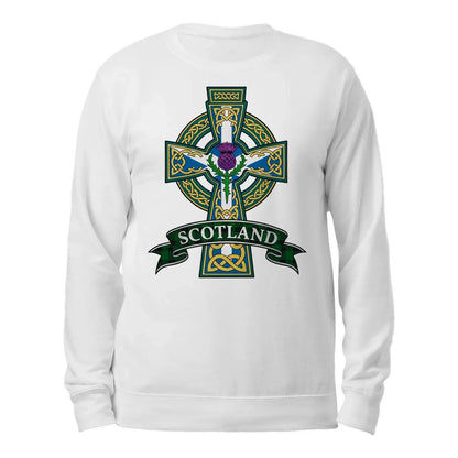 Scottish Sweatshirt - Cross, Unisex Matchday Streetwear - Celtic Wolfwear