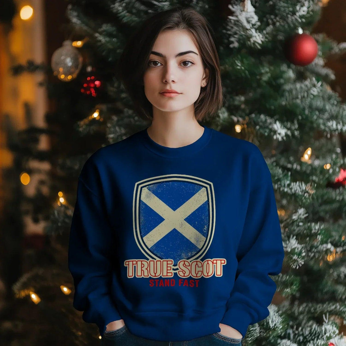Scottish Sweatshirt - Forever True Scot Stand, Unisex - Celtic Wolfwear