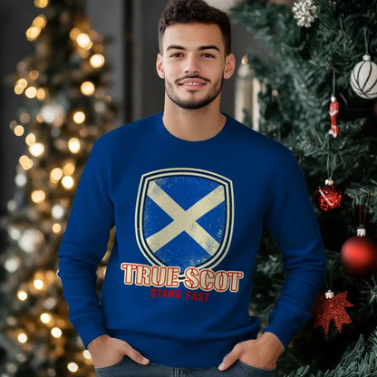 Scottish Sweatshirt - Forever True Scot Stand, Unisex - Celtic Wolfwear