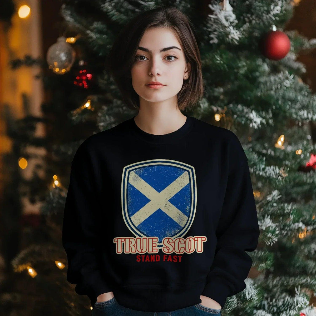 Scottish Sweatshirt - Forever True Scot Stand, Unisex - Celtic Wolfwear