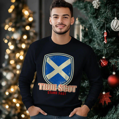Scottish Sweatshirt - Forever True Scot Stand, Unisex - Celtic Wolfwear