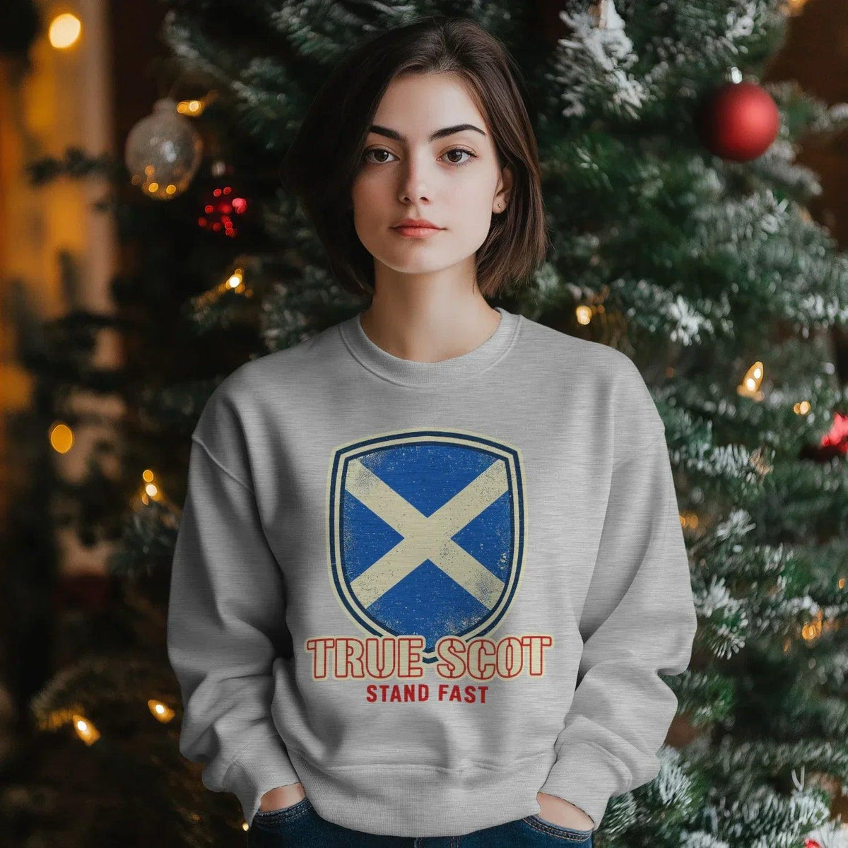 Scottish Sweatshirt - Forever True Scot Stand, Unisex - Celtic Wolfwear