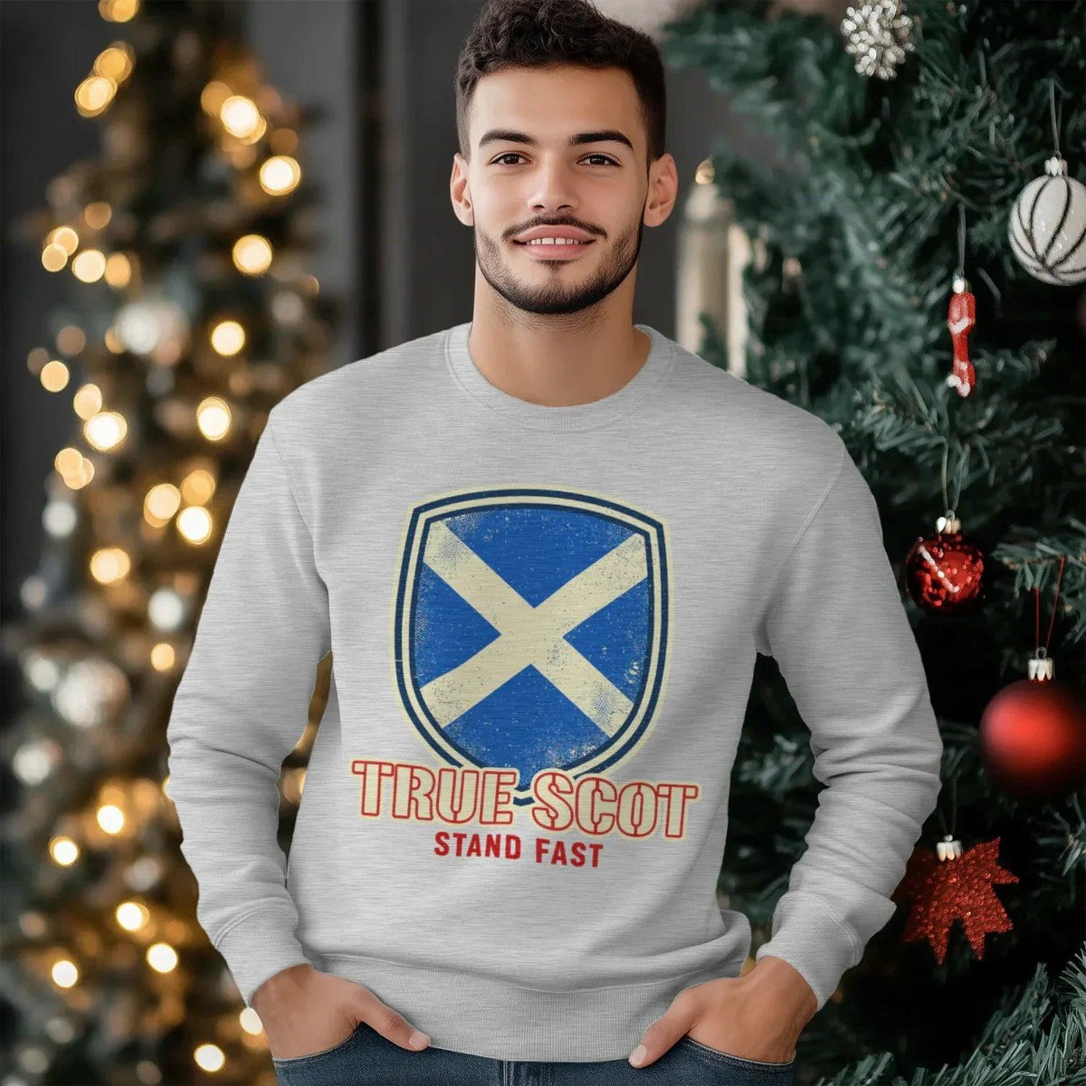 Scottish Sweatshirt - Forever True Scot Stand, Unisex - Celtic Wolfwear