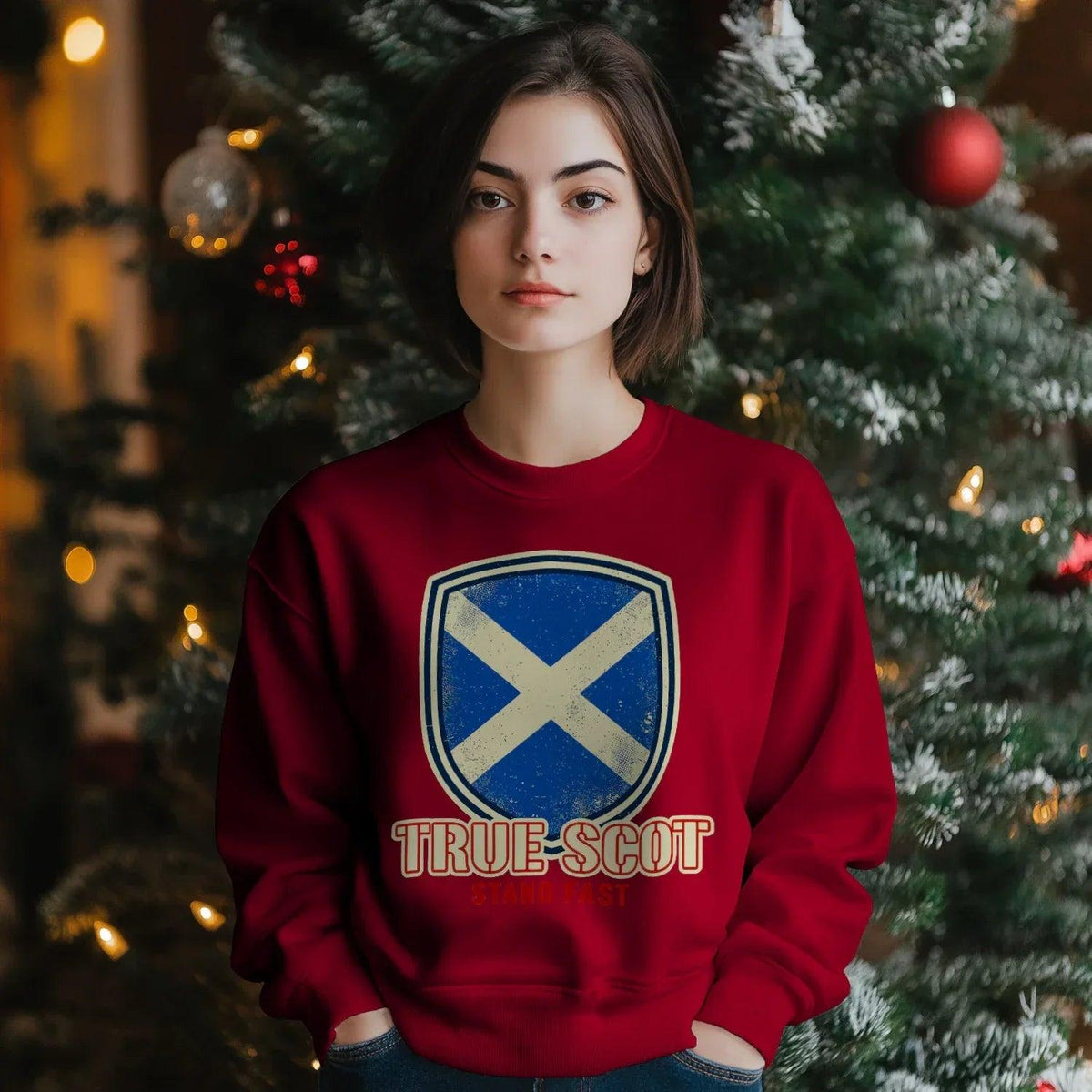 Scottish Sweatshirt - Forever True Scot Stand, Unisex - Celtic Wolfwear