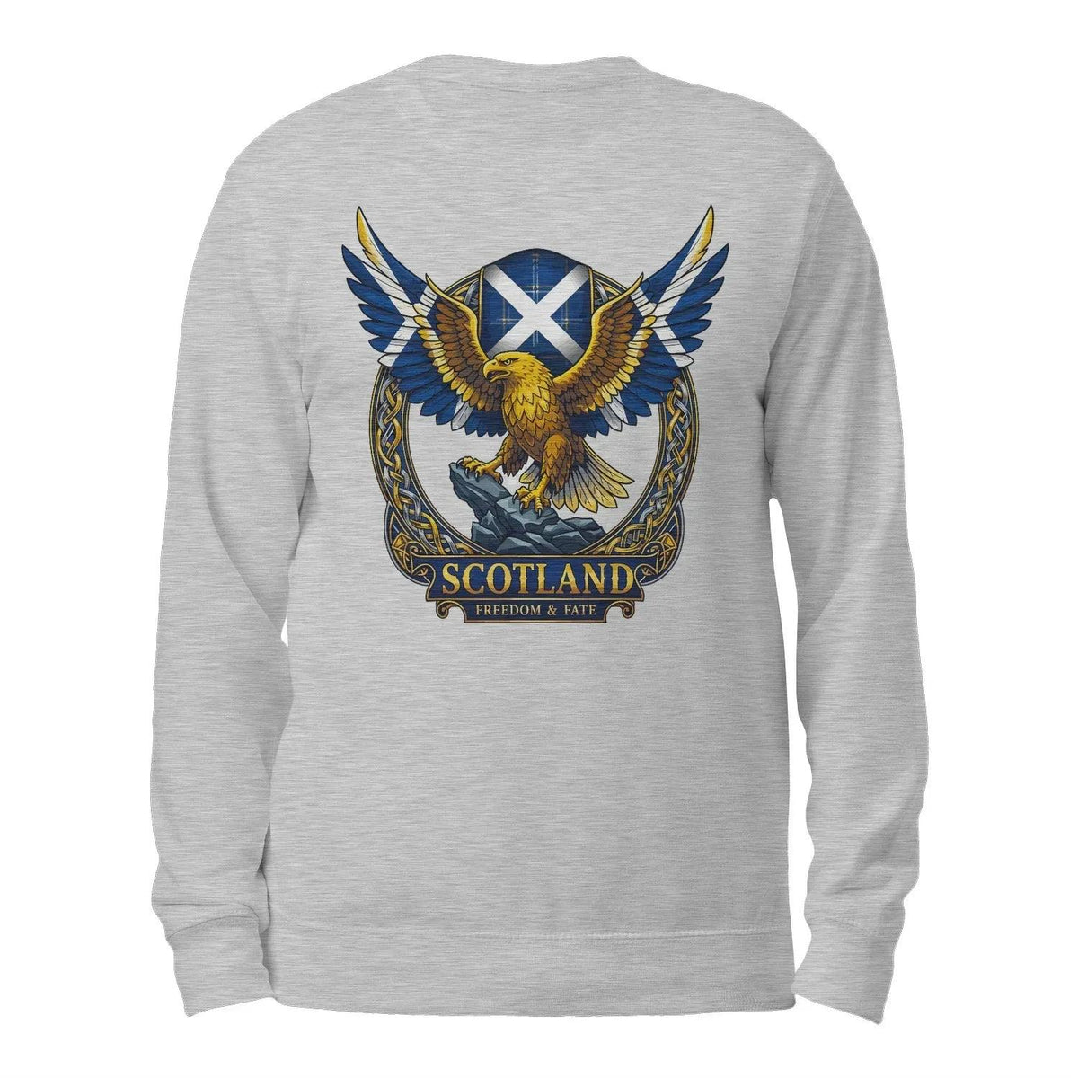 Scottish Sweatshirt - Freedom and Fate Unisex Streetwear - Celtic Wolfwear