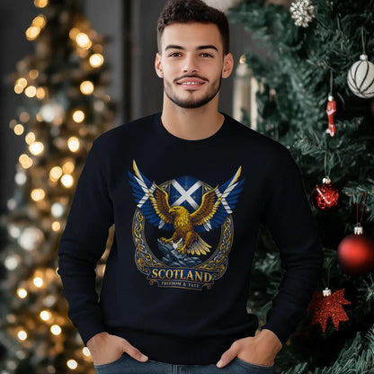 Scottish Sweatshirt - Freedom and Fate Unisex Streetwear - Celtic Wolfwear