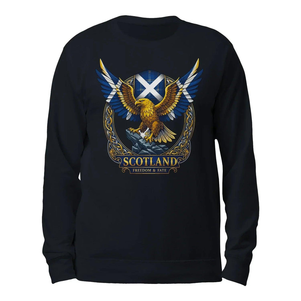 Scottish Sweatshirt - Freedom and Fate Unisex Streetwear - Celtic Wolfwear