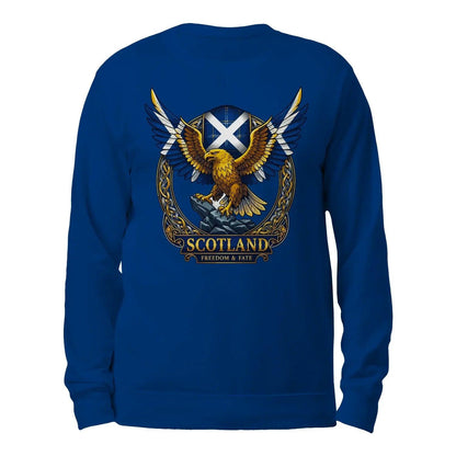 Scottish Sweatshirt - Freedom and Fate Unisex Streetwear - Celtic Wolfwear